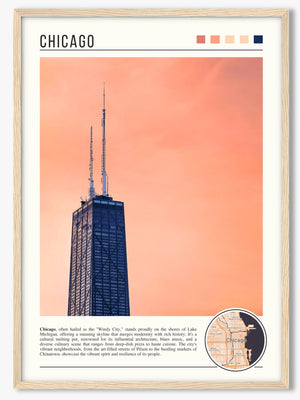 Descriptive Minimalist John Hancock Poster in Wooden Frame