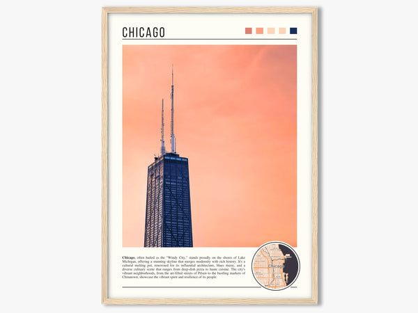 Descriptive Minimalist John Hancock Poster in Wooden Frame